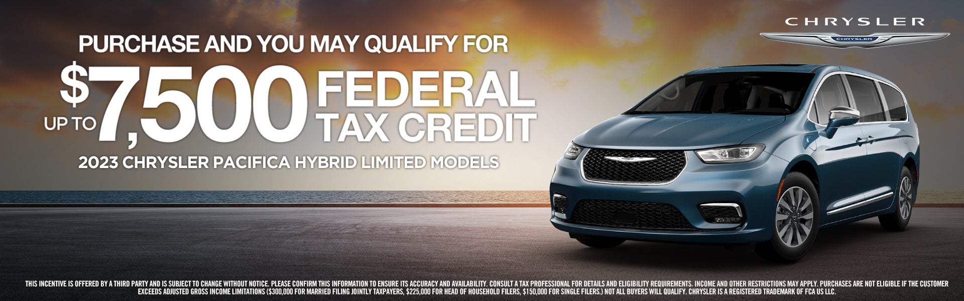 23 Chrysler Pacifica Hybrid Limited-up to $7500 Fed Tax Cred